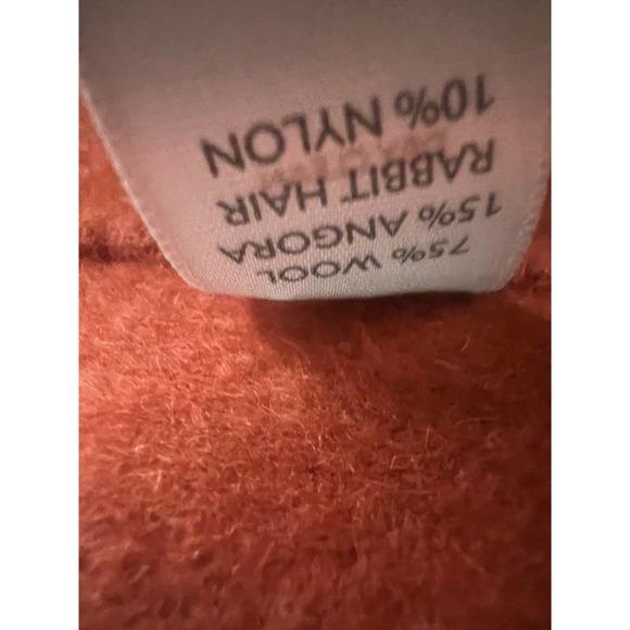 $200 J JILL BURNT ORANGE HOODED WINTER COAT TOGGLE CLOSURE WOOL BLEND SIZE SMALL - Picture 15 of 16